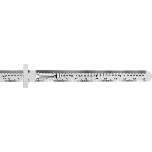 Economy Precision Flexible Ruler, 6" L, Steel Pathway Supply LP