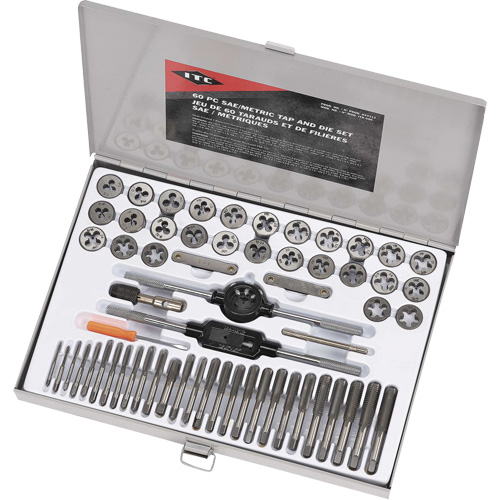ITD-60C SAE/Metric Alloy Tap & Die Set, 60 Pieces Pathway Supply LP