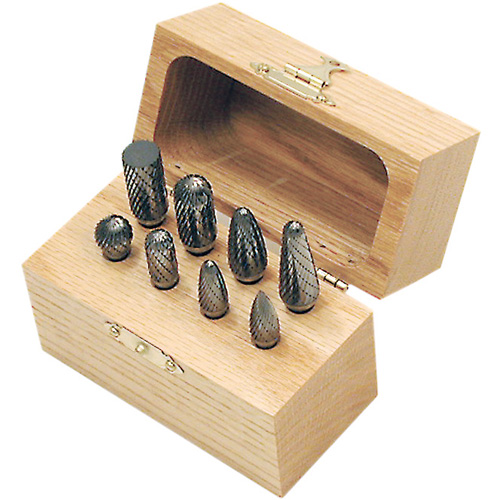 Jeu de fraises au carbure CBK-8 dans un coffret en bois, 8 morcea Pathway Supply LP