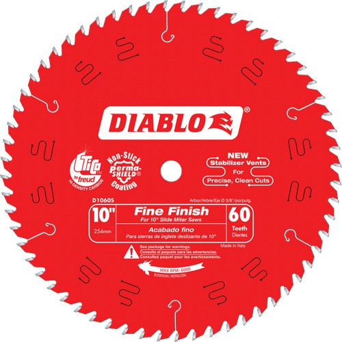 Contractor Saw Blades - Fine Finishing Saw Blades, 10", 60 Teeth, Wood Use Pathway Supply LP