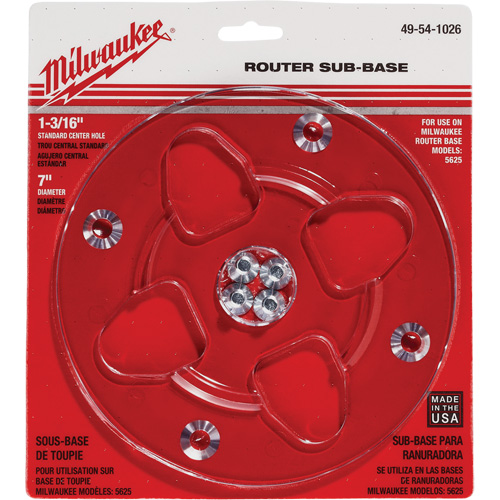 Embase transparente avec un diam&egrave;tre de 7" et un orifice central de 1-3/16" Pathway Supply LP