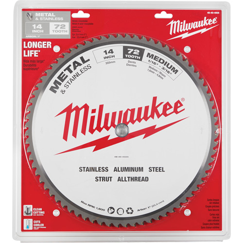 Lames de scie circulaire Endurance, 14", 72 dents, Pour M&eacute;tal Pathway Supply LP