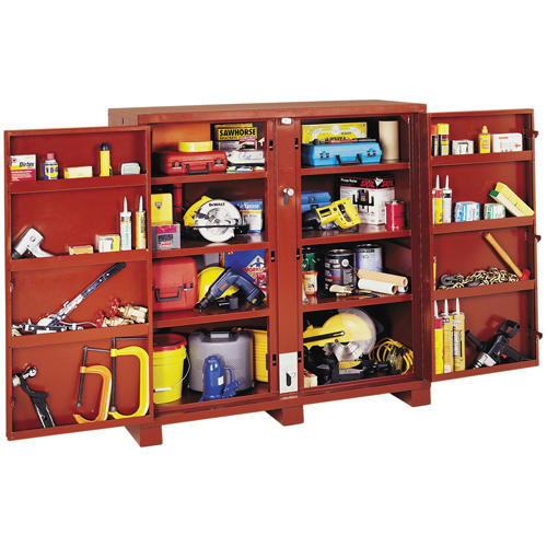 Armoire &agrave; tablettes Jobsite, Acier, 58,7 pi³, Rouge Pathway Supply LP