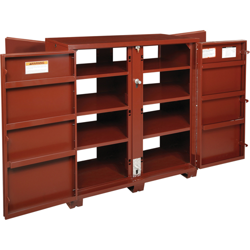 Armoire &agrave; tablettes Jobsite, Acier, 63,7 pi³, Rouge Pathway Supply LP