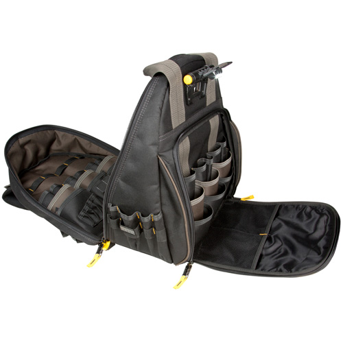 Techgear 53-Pocket Tool Backpack, 16" L x 13-1/4" W, Black, Polyester Pathway Supply LP