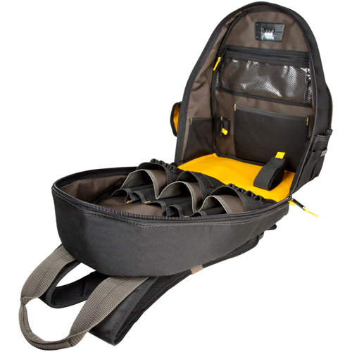 Techgear 53-Pocket Tool Backpack, 16" L x 13-1/4" W, Black, Polyester Pathway Supply LP