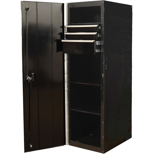RX Series Side Cabinet, 3 Drawers, 19" W x 25" D x 61" H, Black Pathway Supply LP