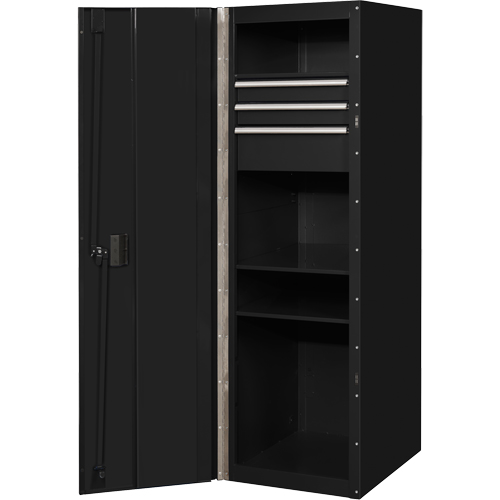RX Series Side Cabinet, 3 Drawers, 19" W x 25" D x 61" H, Black Pathway Supply LP