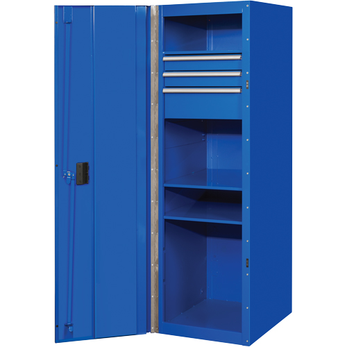 RX Series Side Cabinet, 3 Drawers, 19" W x 25" D x 61" H, Blue Pathway Supply LP