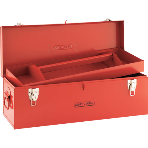 Tool Box, 10-3/4" D x 25-1/2" W x 10" H, Red Pathway Supply LP
