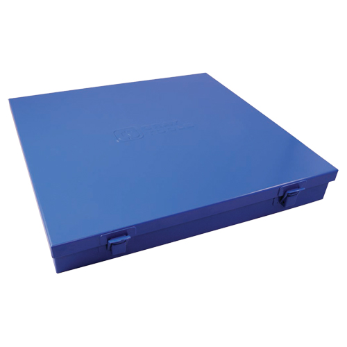 Boîte en m&eacute;tal mince, 12" P x 11-1/2" la x 1-3/4" h, Bleu Pathway Supply LP