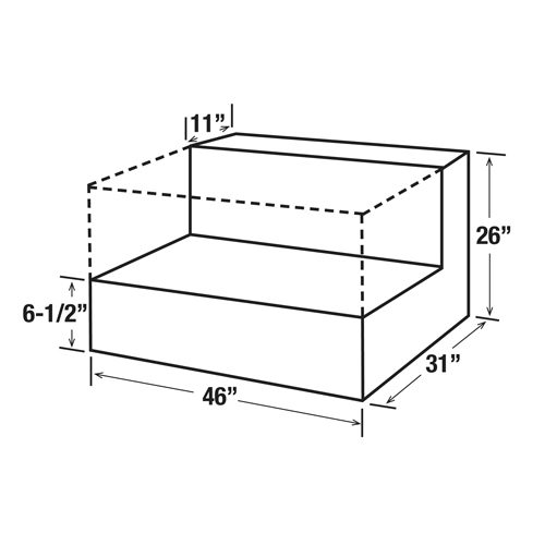 R&eacute;servoir de transfert pour carburant en acier, Acier, Capacit&eacute; 85 gal., Blanc Pathway Supply LP