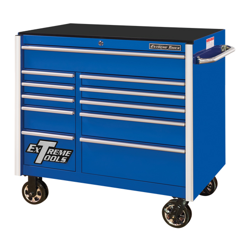 Armoire roulante pour outils s&eacute;rie RX, 11 tiroirs, 41-1/2" la x 25-1/2" p x 40-1/2" h, Bleu Pathway Supply LP