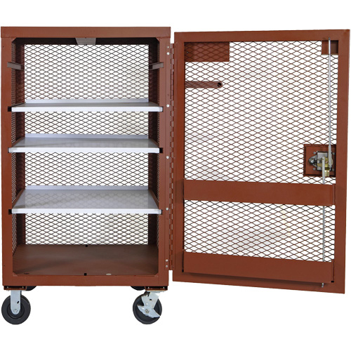 Armoire mobile en treillis, Acier, 22 pi³, Rouge Pathway Supply LP