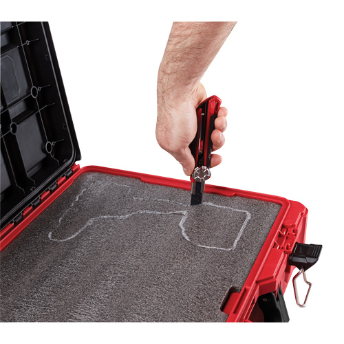 Coffre &agrave; outils avec partitions ajustables Packout, 20-7/10" x 15-1/5" x 6-1/5", Noir/Rouge Pathway Supply LP