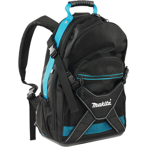 Sac &agrave; dos de chantier, 9-1/2" lo x 15" la, Noir/Bleu, Polyester Pathway Supply LP