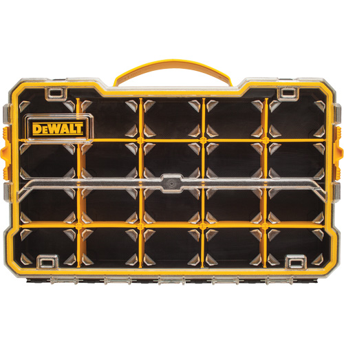 Compartment Pro Organizer, 11" W x 17-5/8" D x 2-7/8" H, Black/Yellow Pathway Supply LP