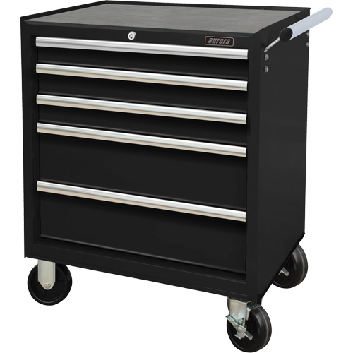 Industrial Tool Cart, 5 Drawers, 27" W x 18-3/4" D x 31-1/2" H, Black Pathway Supply LP