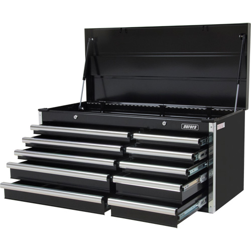 Coffre &agrave; outils industriel, 41" la, 10 tiroirs, Noir Pathway Supply LP