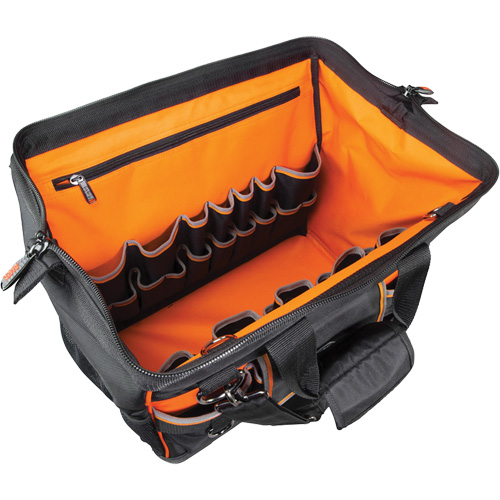 Tradesman Pro Wide-Open Tool Bag, Ballistic Nylon, 42 Pockets, Black Pathway Supply LP