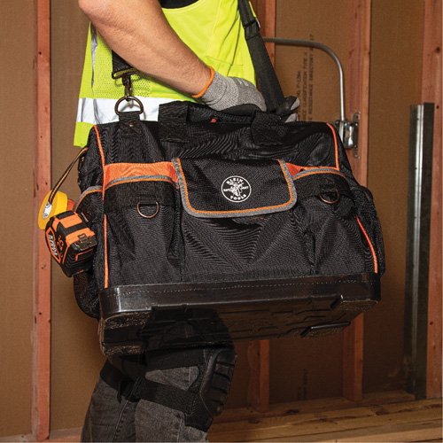 Tradesman Pro Wide-Open Tool Bag, Ballistic Nylon, 42 Pockets, Black Pathway Supply LP