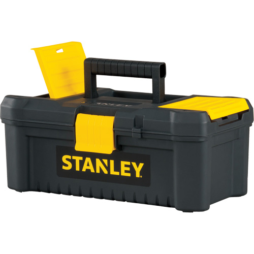 Essential&reg; Tool Box with Tray, 12-1/2" W x 7-3/8" D x 5-1/8" H, Black/Yellow Pathway Supply LP