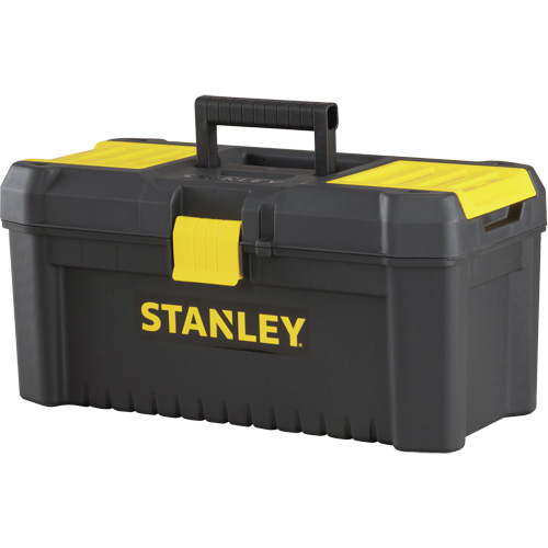 Essential&reg; Tool Box with Tray, 16" W x 8" D x 7-3/10" H, Black/Yellow Pathway Supply LP