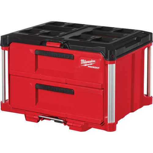 Boîte &agrave; outils avec 2 tiroirs Packout, 16-1/3" x 14-1/3" x 22-1/5", Rouge Pathway Supply LP