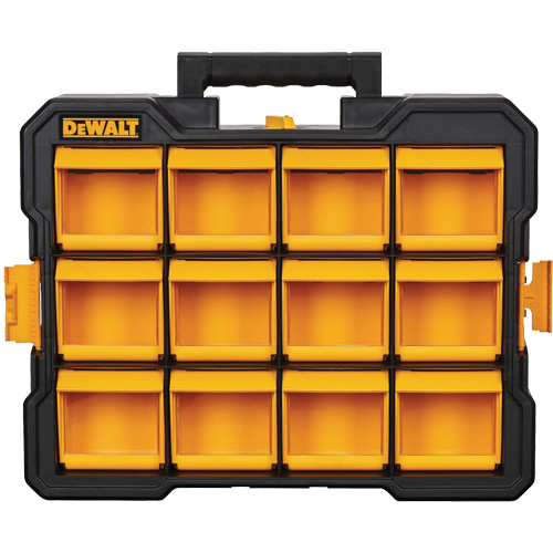 Flip-Bin Organizer, 3-7/8" W x 17-3/4" D x 13-7/8" H, Black/Yellow Pathway Supply LP