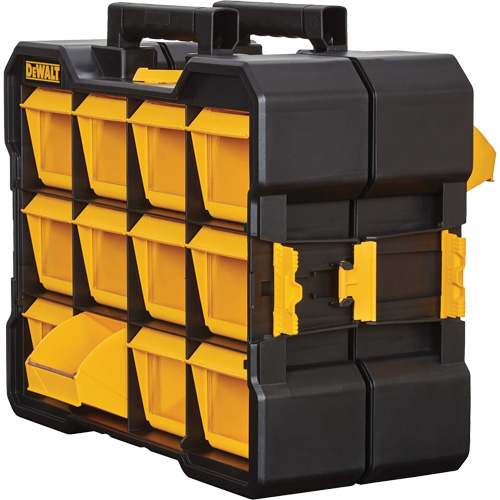 Flip-Bin Organizer, 3-7/8" W x 17-3/4" D x 13-7/8" H, Black/Yellow Pathway Supply LP