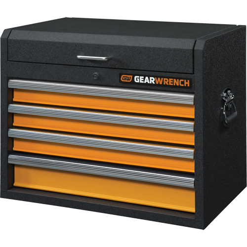 GSX Series Tool Chest, 26" W, 4 Drawers, Black/Orange Pathway Supply LP