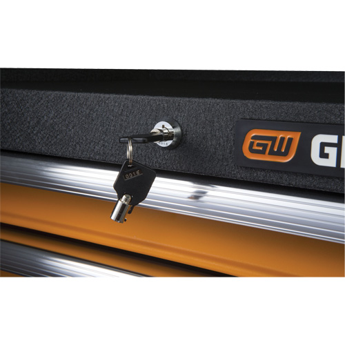 GSX Series Tool Chest, 26" W, 4 Drawers, Black/Orange Pathway Supply LP
