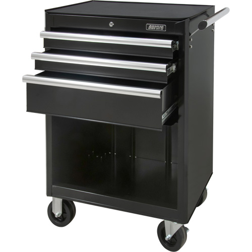 Chariot &agrave; outils industriel, 3 tiroirs, 29-4/5" la x 21-1/5" p x 38-4/5" h, Noir Pathway Supply LP