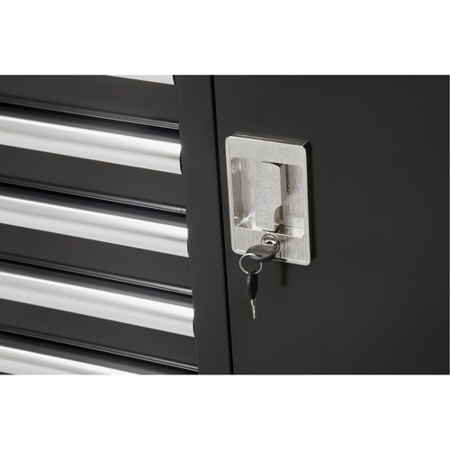 Chariot &agrave; outils industriel, 8 tiroirs, 44-3/10" la x 21-1/10" p x 36-7/10" h, Noir Pathway Supply LP