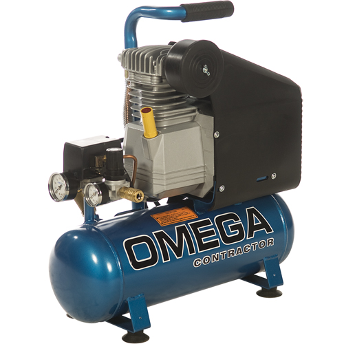 Compresseurs portatifs s&eacute;rie pour entrepreneurs - Lubrification &agrave; l'huile, entraînement direct, &eacute;lectrique, 2,6 gal. (3,2 gal. US), 125 PSI, 115/1 V Pathway Supply LP