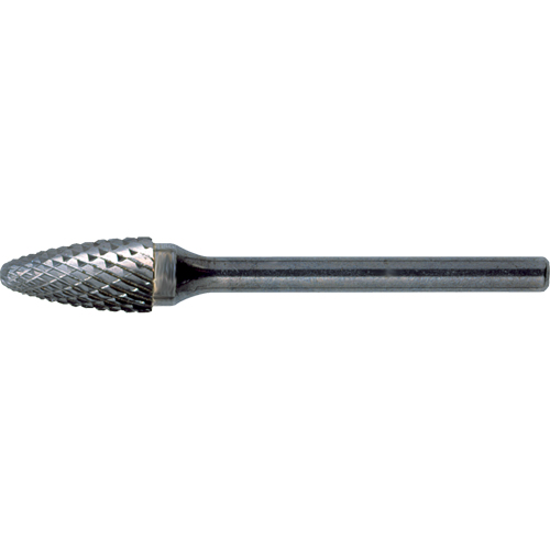 Solid Carbide Burrs - Tree Shape with Ball Nose, SF-1, 1/4" Dia., 5/8" Depth of Cut Pathway Supply LP