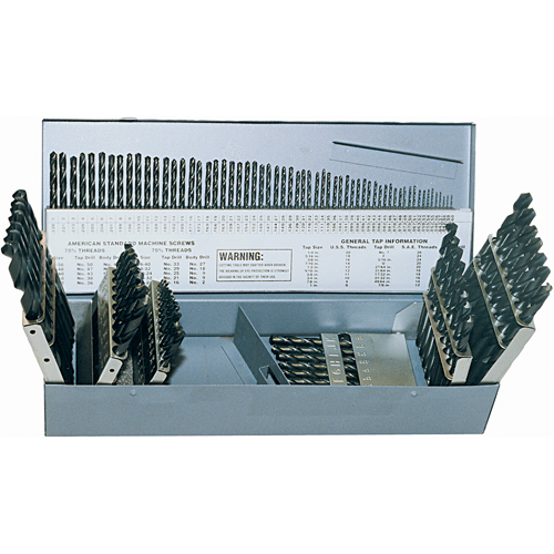 CLE-LINE Drill Sets, 115 Pieces, High Speed Steel Pathway Supply LP