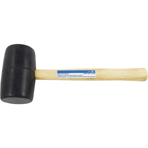 RM-32 Rubber Mallet, 32 oz., Wood Handle, 13-1/2" L Pathway Supply LP