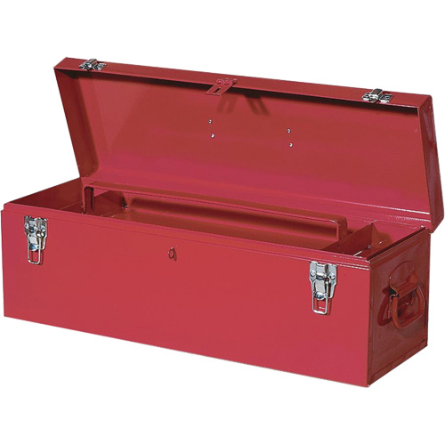 TB26 Steel Hand Tool Box, 8-3/4" D x 26" W x 9-3/8" H, Red Pathway Supply LP
