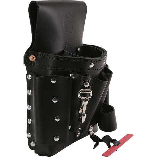 Extra-Capacity Tool Pouches, Multiple Tool Holder, Leather, 8 Pockets Pathway Supply LP