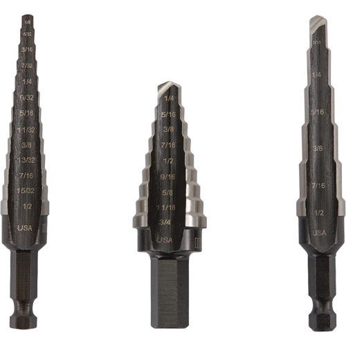 Unibit&reg; Step Drill Set, 3 Pieces, High Speed Steel Pathway Supply LP