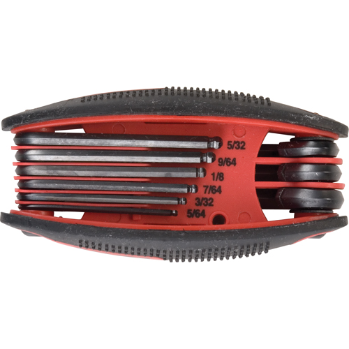 Ball End Folding Hex Key Sets, 9 Pcs., Imperial Pathway Supply LP