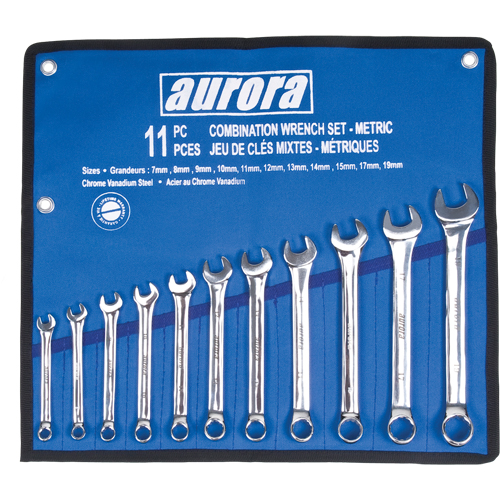 Wrench Set, Combination, 11 Pieces, Metric Pathway Supply LP