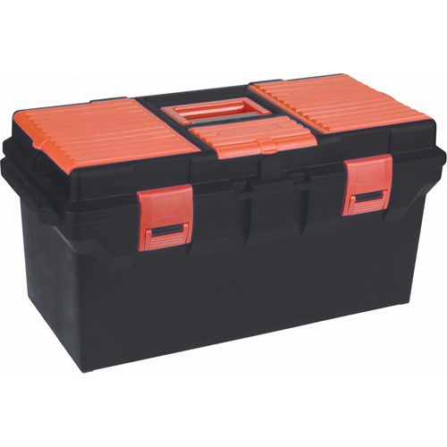Plastic Tool Box, 22" W x 11" D x 10-1/2" H, Black Pathway Supply LP