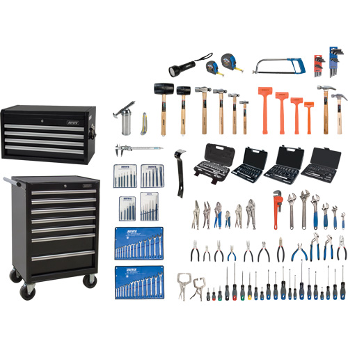 Ensemble d'outils maître avec coffre en acier et chariot, 236 morcea Pathway Supply LP