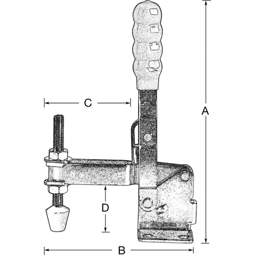 Vertical Hold-Down Clamps, 200 lbs. Clamping Force, Vertical Pathway Supply LP