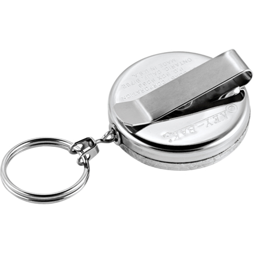 The Original Key Reel, Chrome, 24" Cable, Belt Clip Attachment Pathway Supply LP