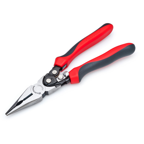 Pro Series Dual Material Long Nose Compound Action Cutting Pliers, 9" L Pathway Supply LP