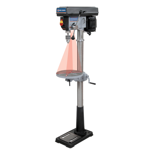Perceuses &agrave; colonne de plancher avec laser, 13", Mandrin 5/8", 3600 tr/min Pathway Supply LP