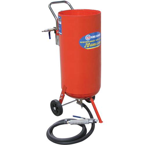Pressure Abrasive Sandblasters, 6-25 CFM, 16.6 Gal. (20 US Gal) Tank Pathway Supply LP